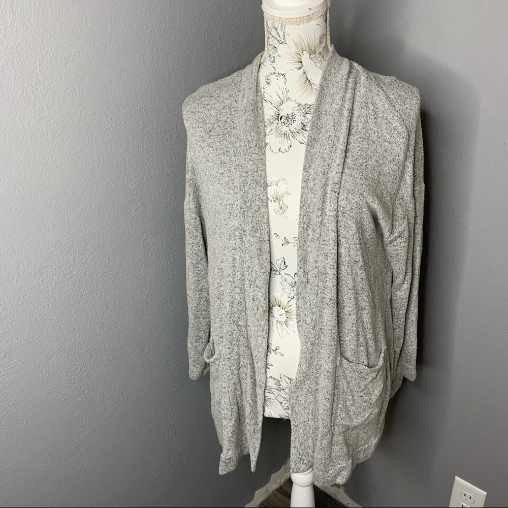 American Eagle Gray Super Soft Open Cardigan Small